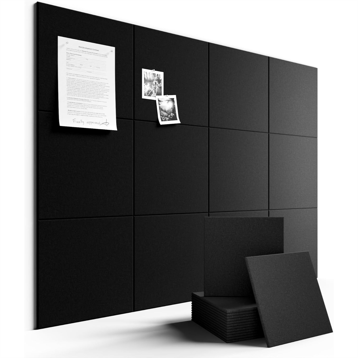 Home Office Alternative - Felt Bulletin Board 48x36 Inches, 12