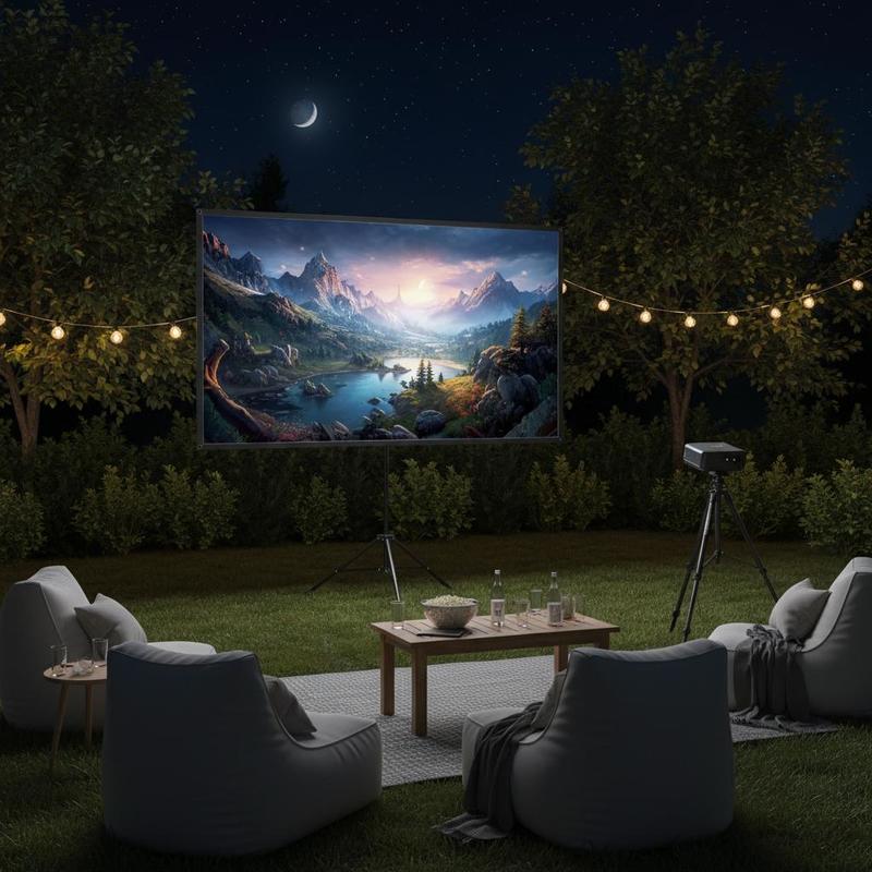Home Office With View - Tripod Projection Display 80 Inch For