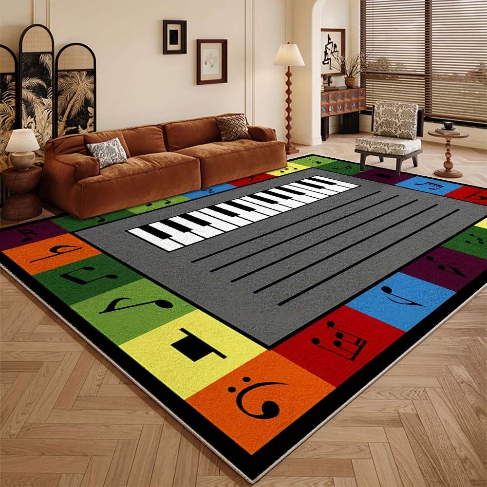 Home Office Cozy - Soft Velvet Washable Area Mat Musical