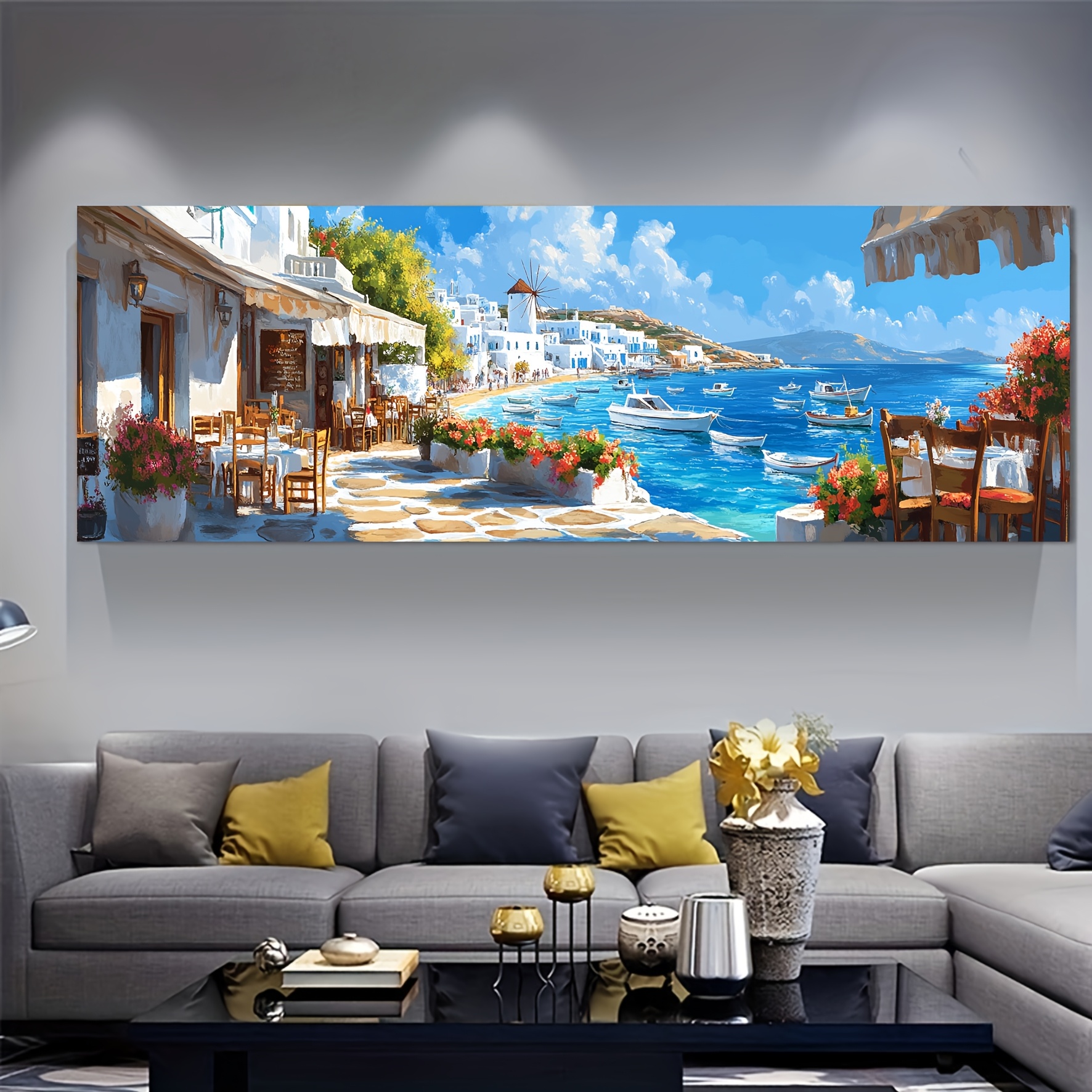Home Office With View - A Spacious Cafe in Mykonos Featuring