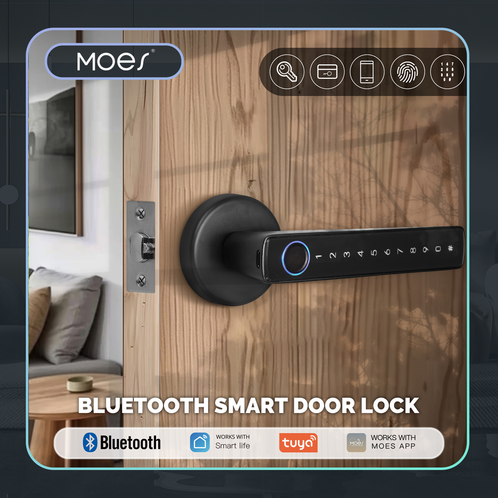 Home Office Immigration - MOES Tuya Bluetooth Smart Fingerprint Door