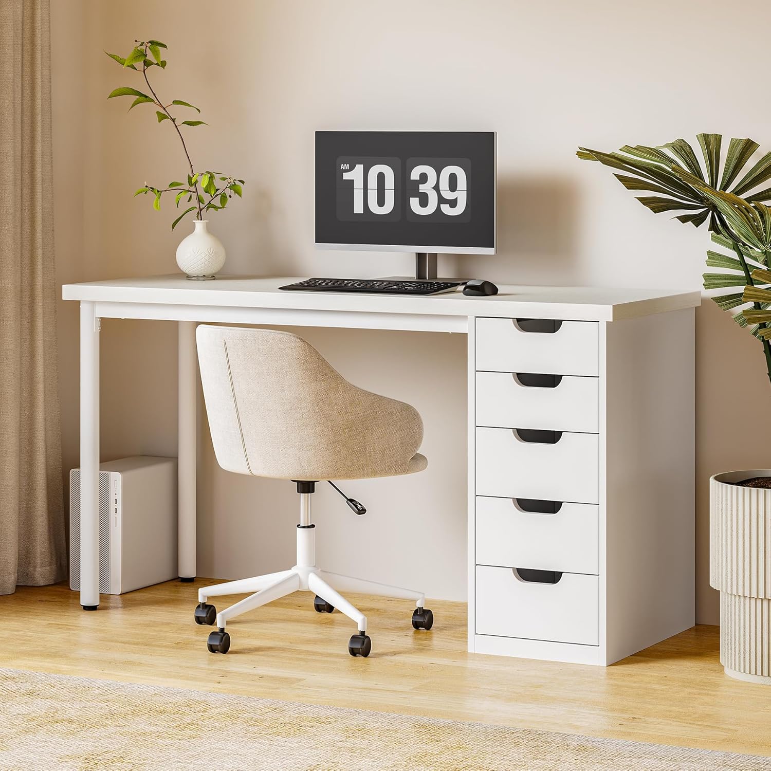Home Office Desk With Drawers - 47
