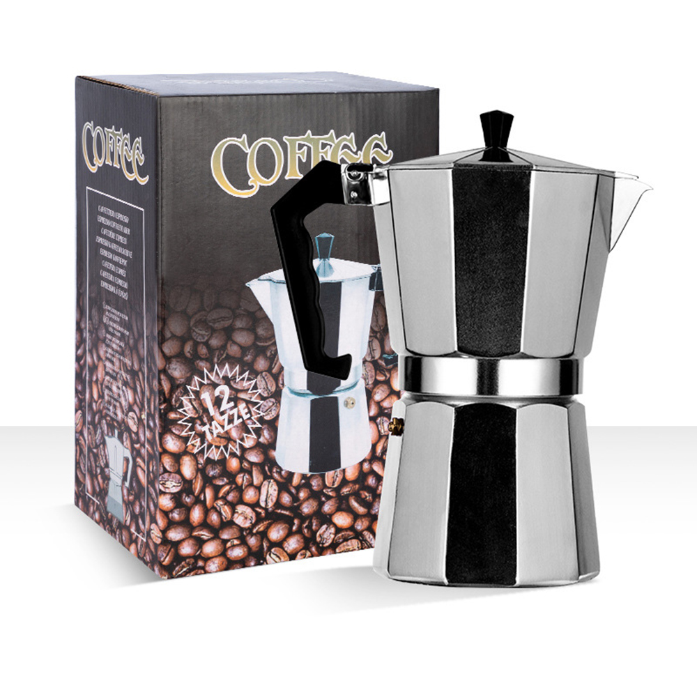 Home Office Moka - Moka Pot Aluminum Octagonal Italian Espresso