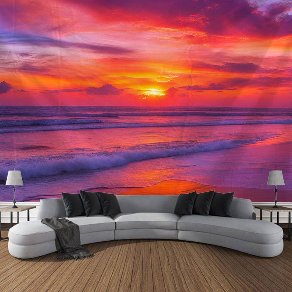 Sea view oil painting tapestry - Home Office With View ulasan dan harga