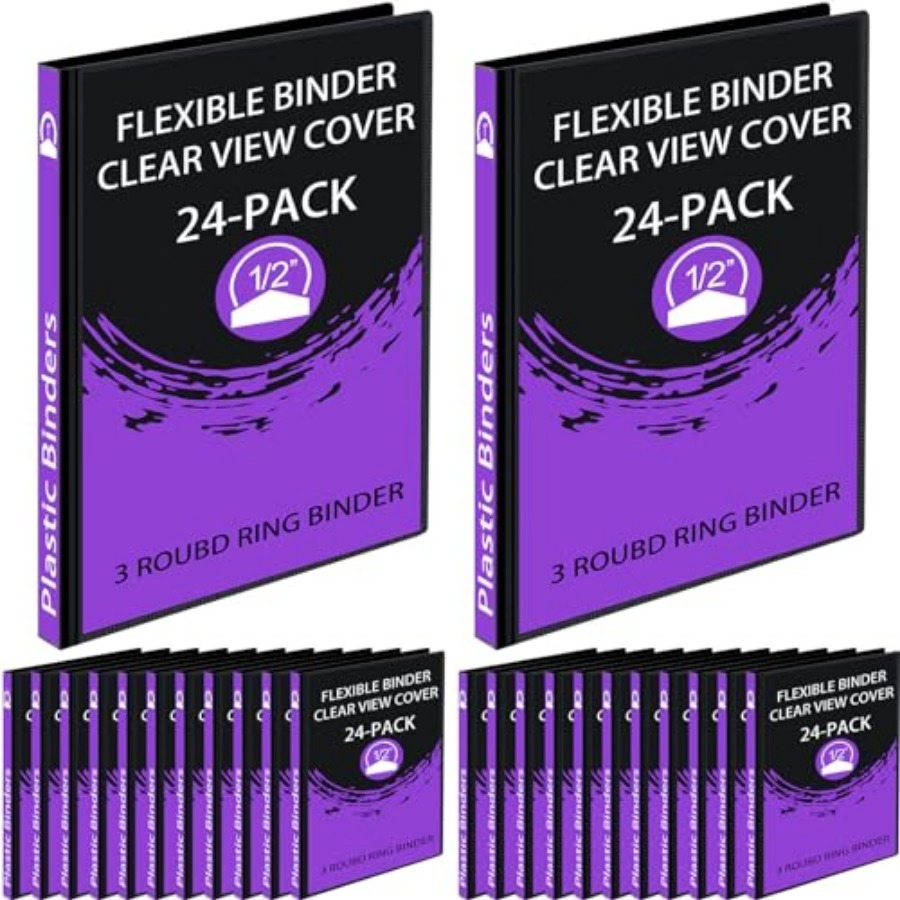 24 Pcs 3 Ring Plastic Binders  - Home Office With View ulasan dan harga