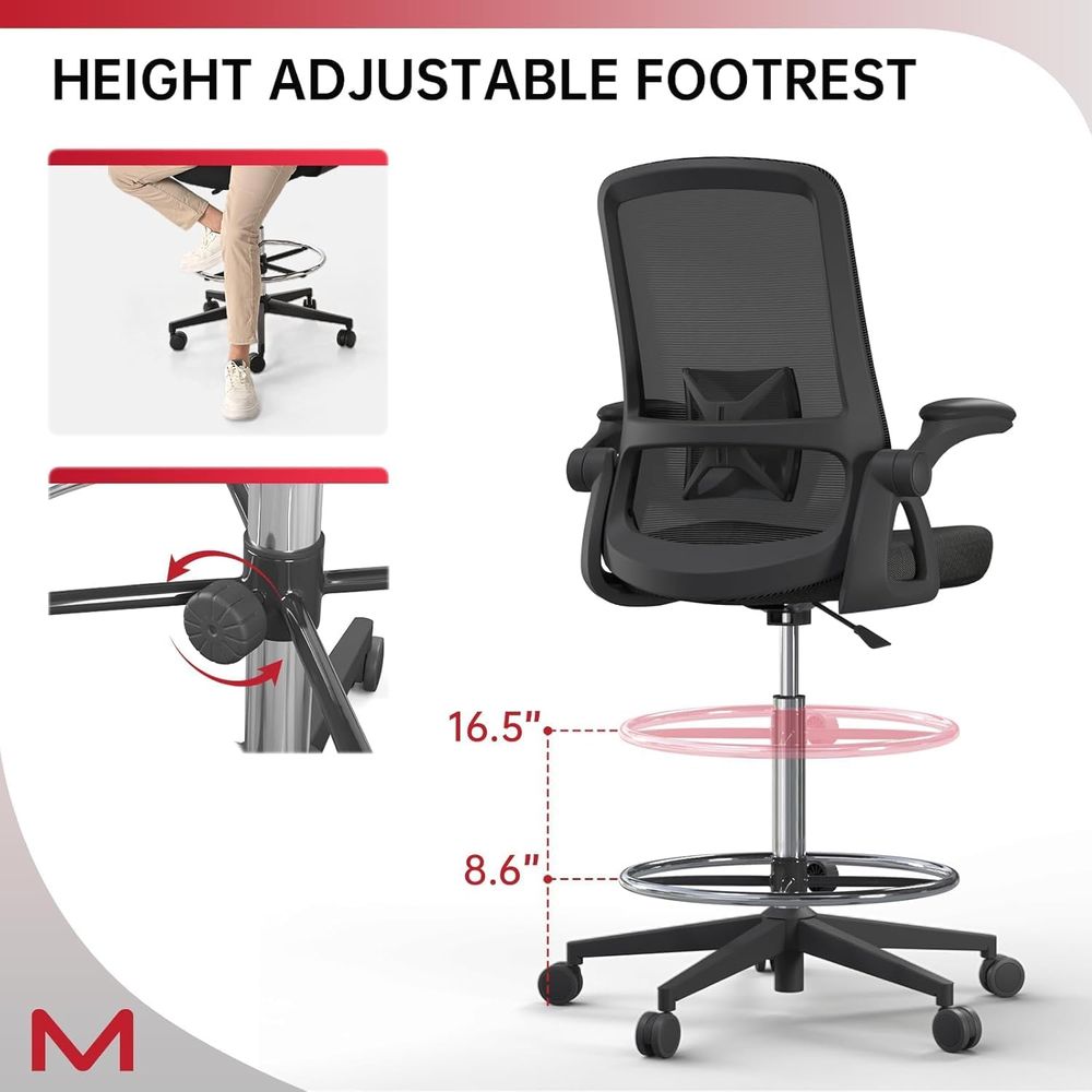 Mesh Backrest Swivel Chair wit - Home Office Chair ulasan dan harga