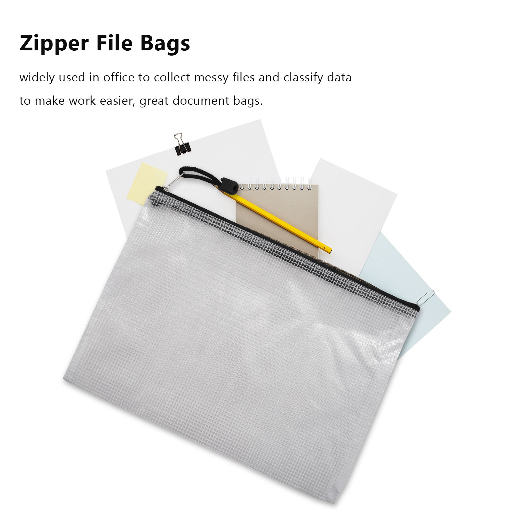 20Pcs B5 Zipper Document Pouch - Home Office Bagas ulasan dan harga