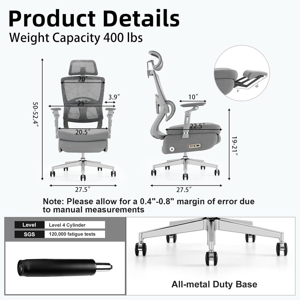 Dual-Motor Ergonomic Office Ch - Home Office Chair ulasan dan harga
