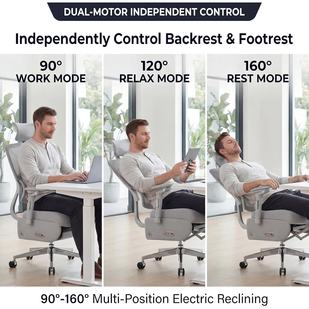 Dual-Motor Ergonomic Office Ch - Home Office Chair ulasan dan harga