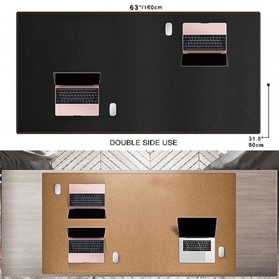 63x31.5 Leather Desk Mat XXL L - Desk Mat Leather ulasan dan harga