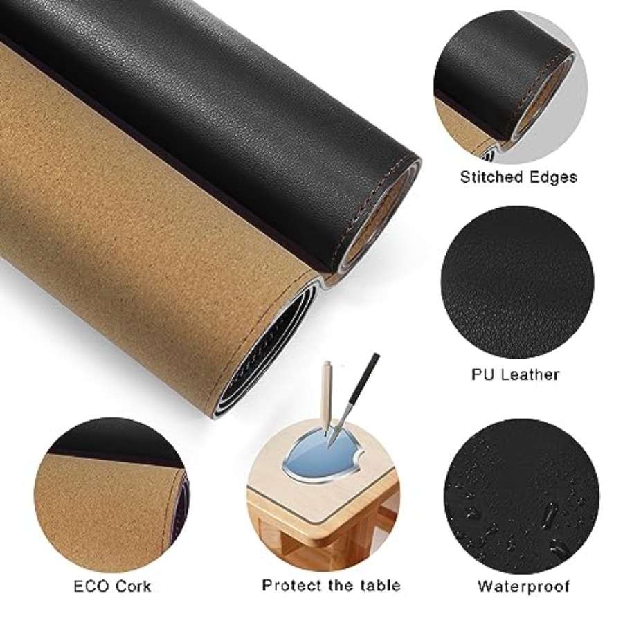 63x31.5 Leather Desk Mat XXL L - Desk Mat Leather ulasan dan harga