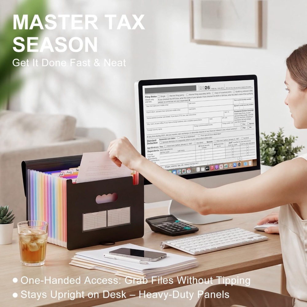 12-Pocket Expanding File Folde - Home Office Tax ulasan dan harga