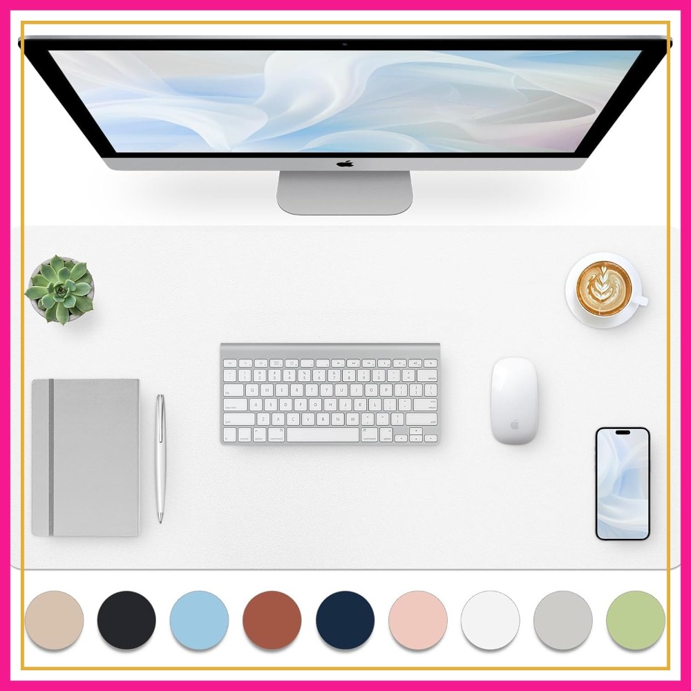 Bloss White Desk Mat, Waterpro - Desk Mat Leather ulasan dan harga