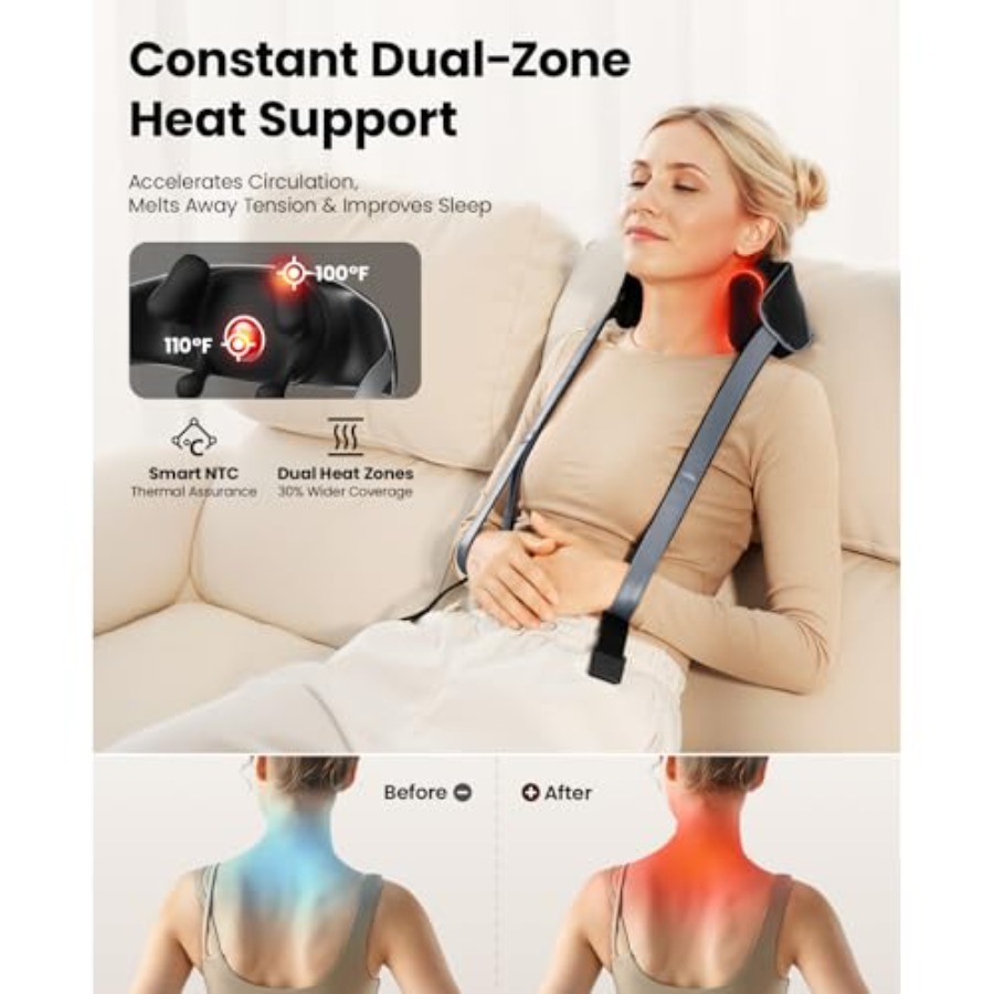 Cordless Shiatsu Neck Massager - Home Office Alternative ulasan dan harga