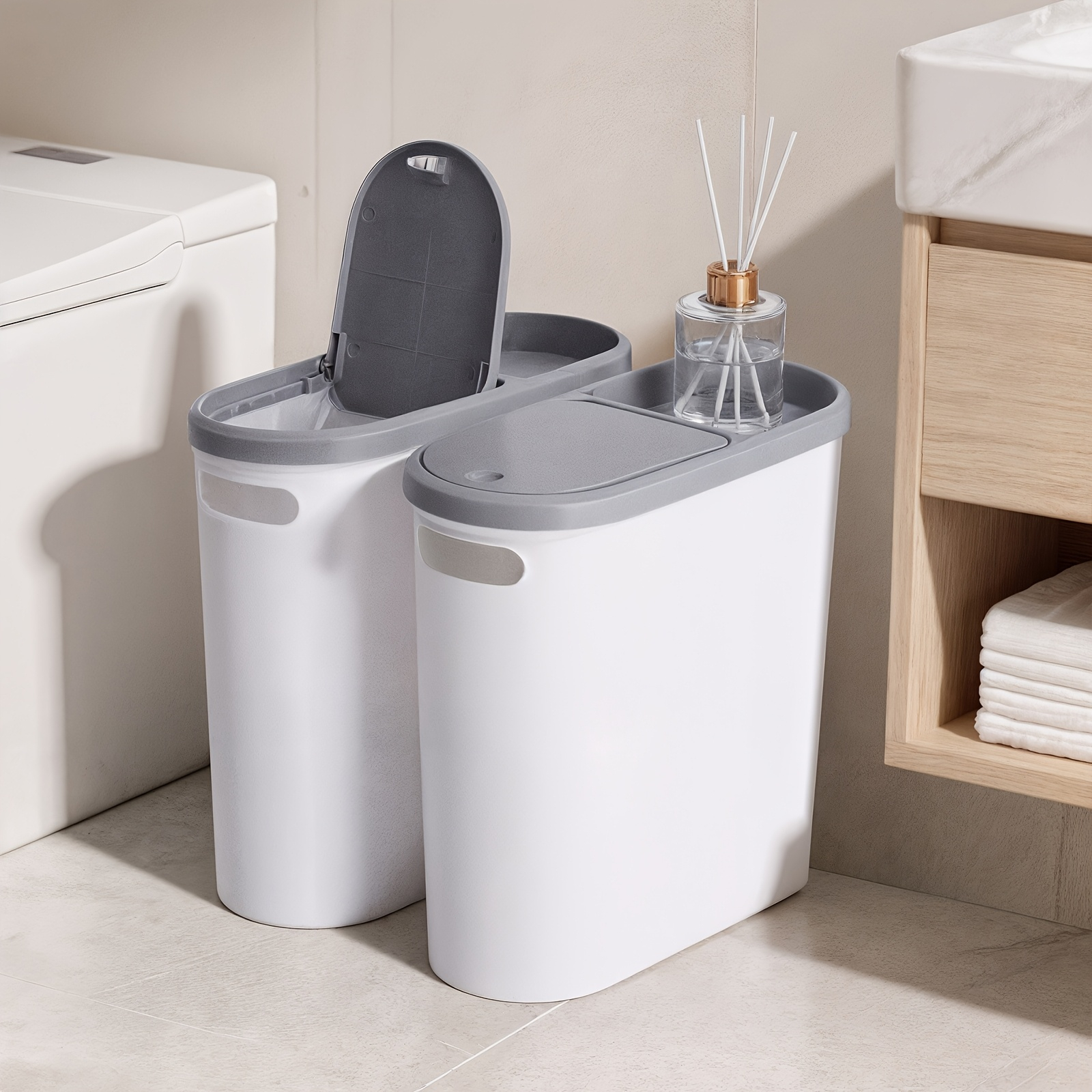 2/1 bathroom trash cans, compa - Home Office Bagas ulasan dan harga