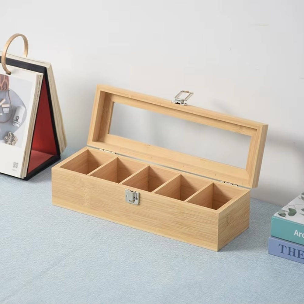 New Bamboo Tea bag Storage Box - Home Office Bagas ulasan dan harga