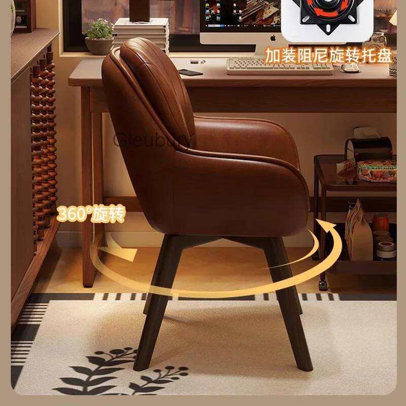 Leather Vintage Computer Chair - Home Office Cozy ulasan dan harga