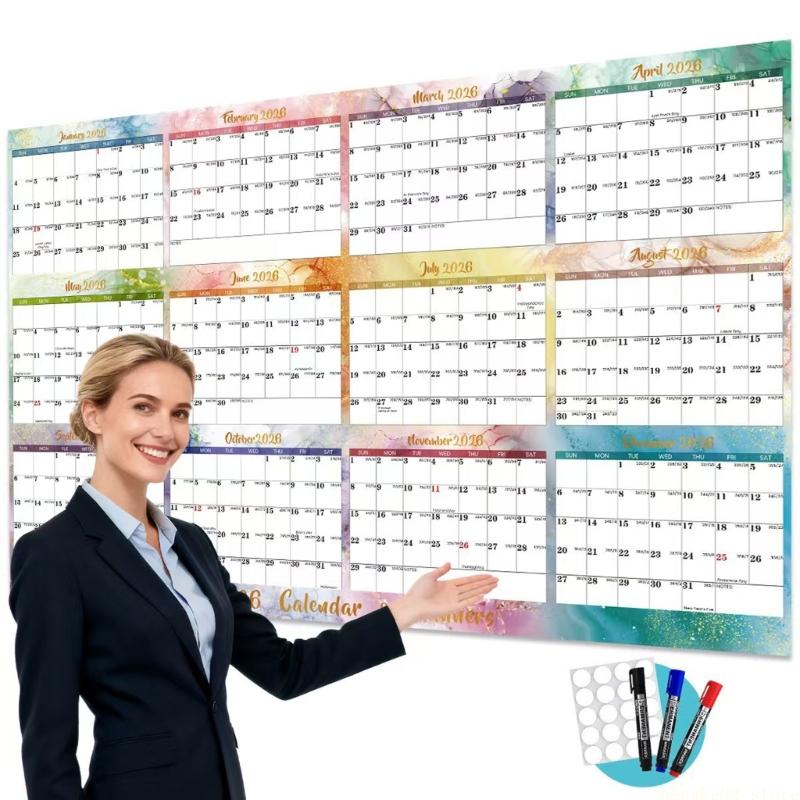 2026 Double Sided Erasable Cal - Home Office With View ulasan dan harga