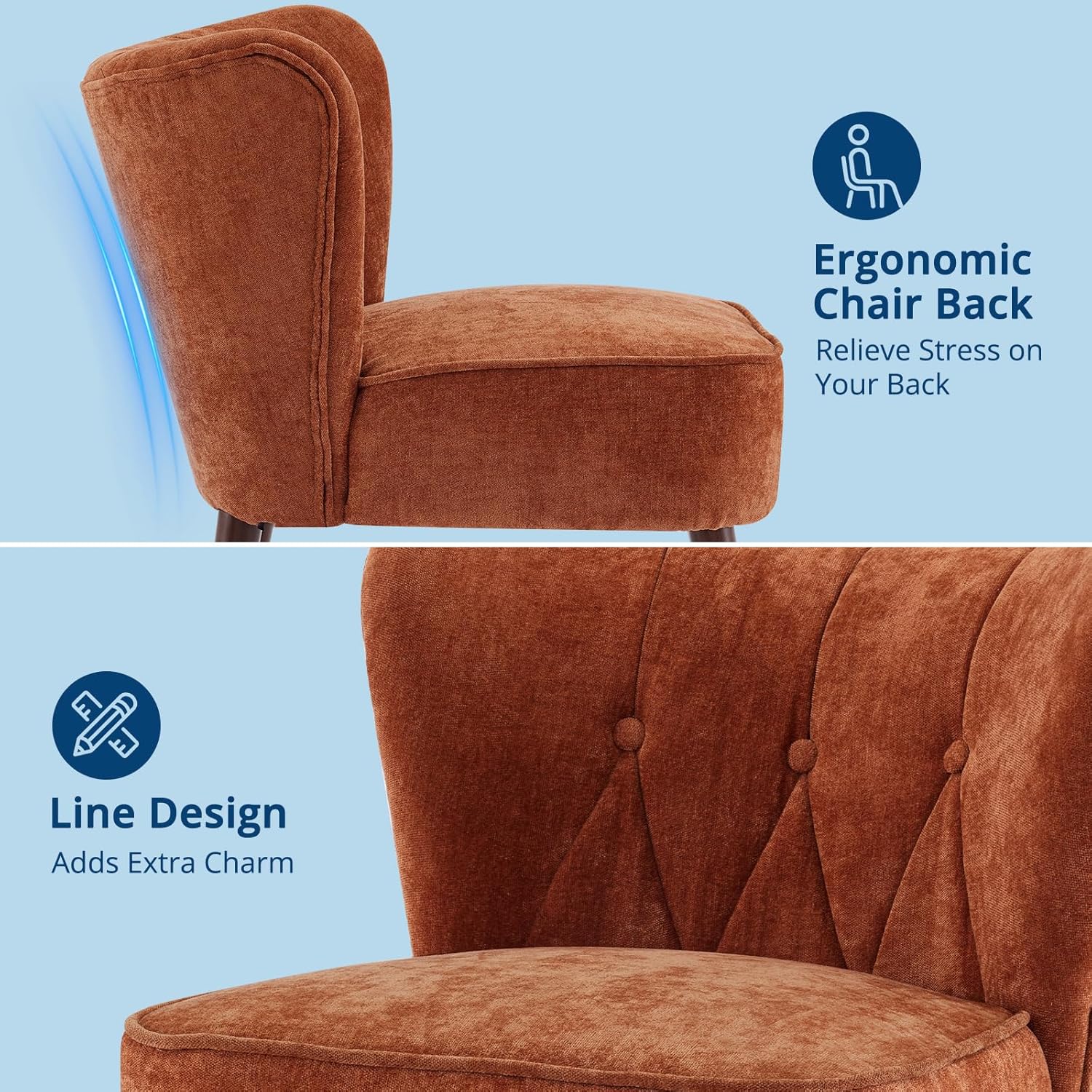 Modern Accent Chair for Living - Home Office Cozy ulasan dan harga