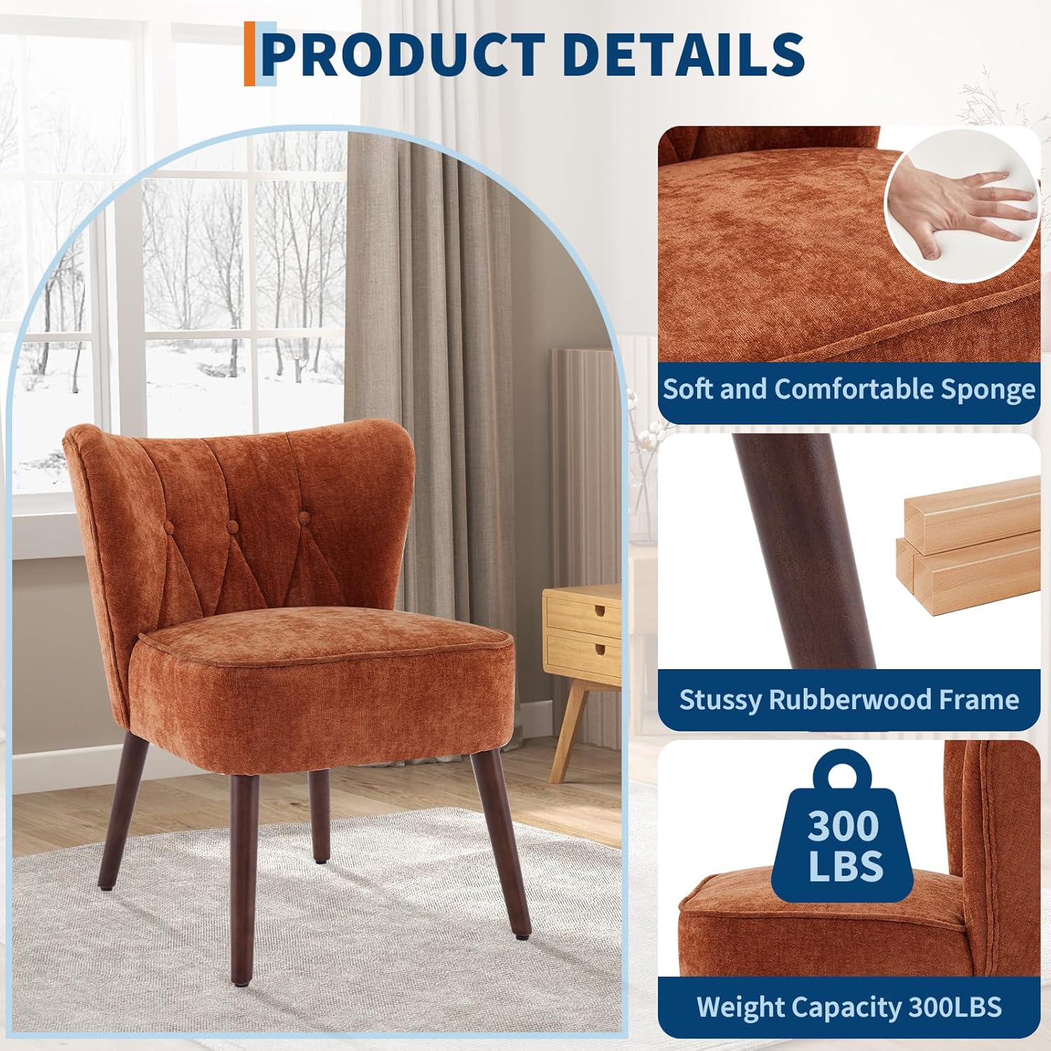 Modern Accent Chair for Living - Home Office Cozy ulasan dan harga