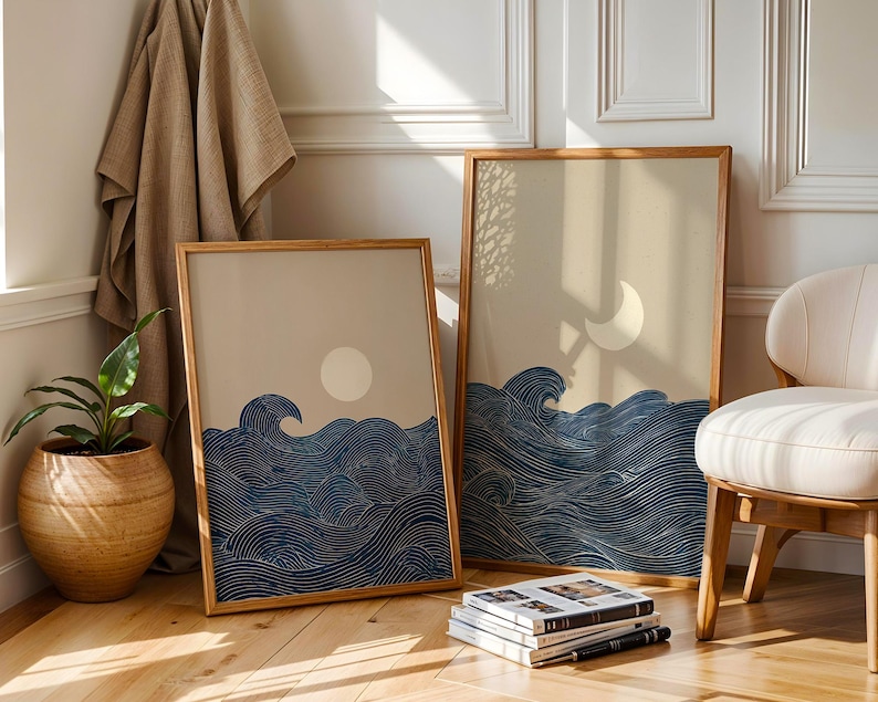 2pcs Japandi Minimalist Moon C - Home Office Minimalist ulasan dan harga