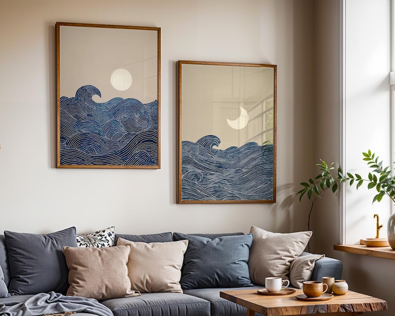 2pcs Japandi Minimalist Moon C - Home Office Minimalist ulasan dan harga