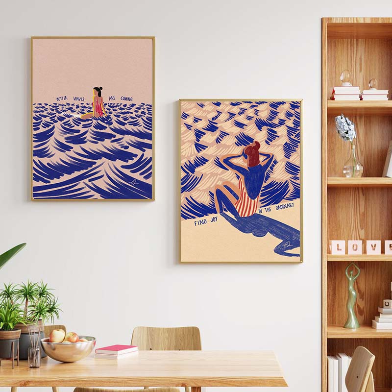 Nordic Minimalistic Art Surfin - Home Office Minimalist ulasan dan harga