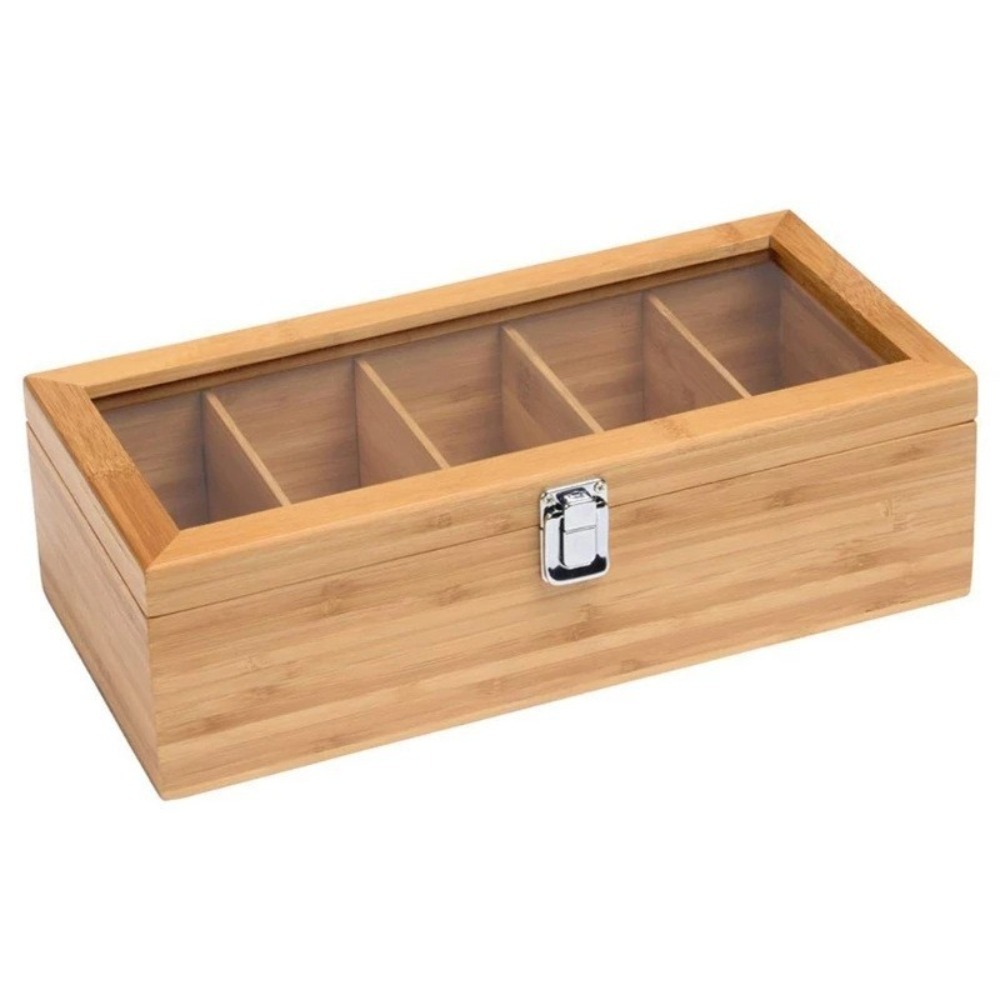 Portable Bamboo Tea bag Storag - Home Office Bagas ulasan dan harga