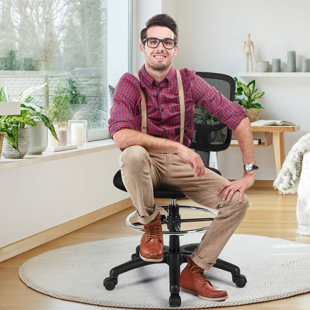 Ergonomic Black Mesh Swivel Of - Home Office Chair ulasan dan harga