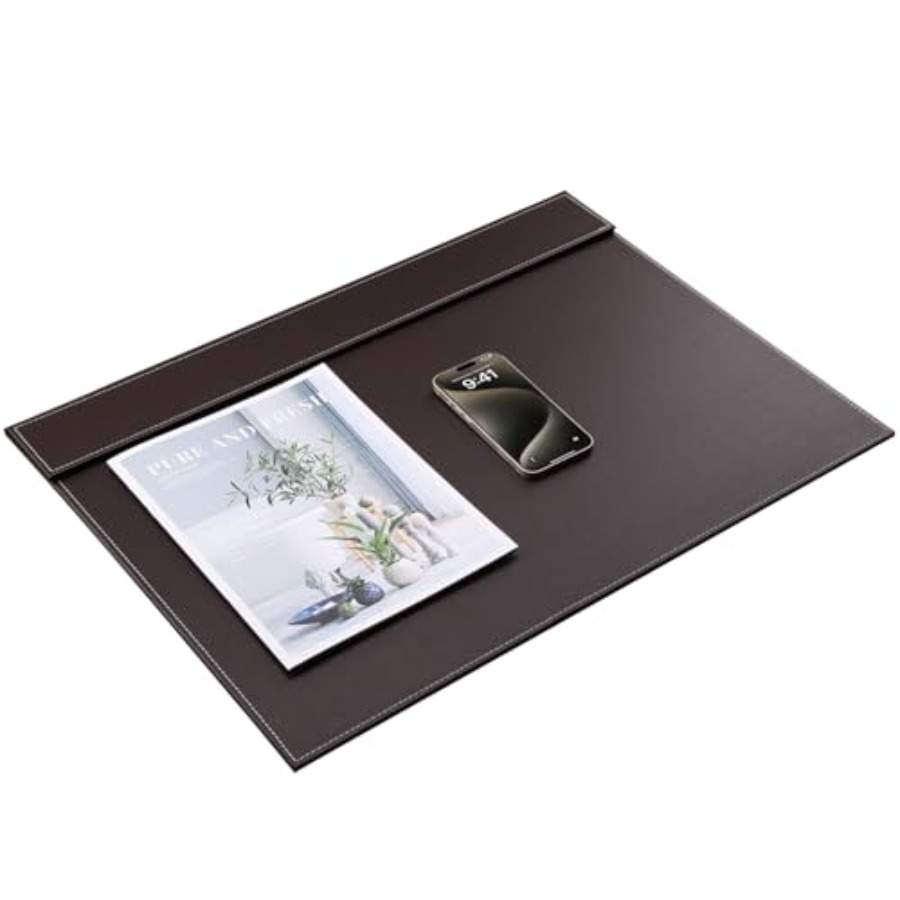 Ultra-Smooth PU Leather Desk P - Desk Mat Leather ulasan dan harga