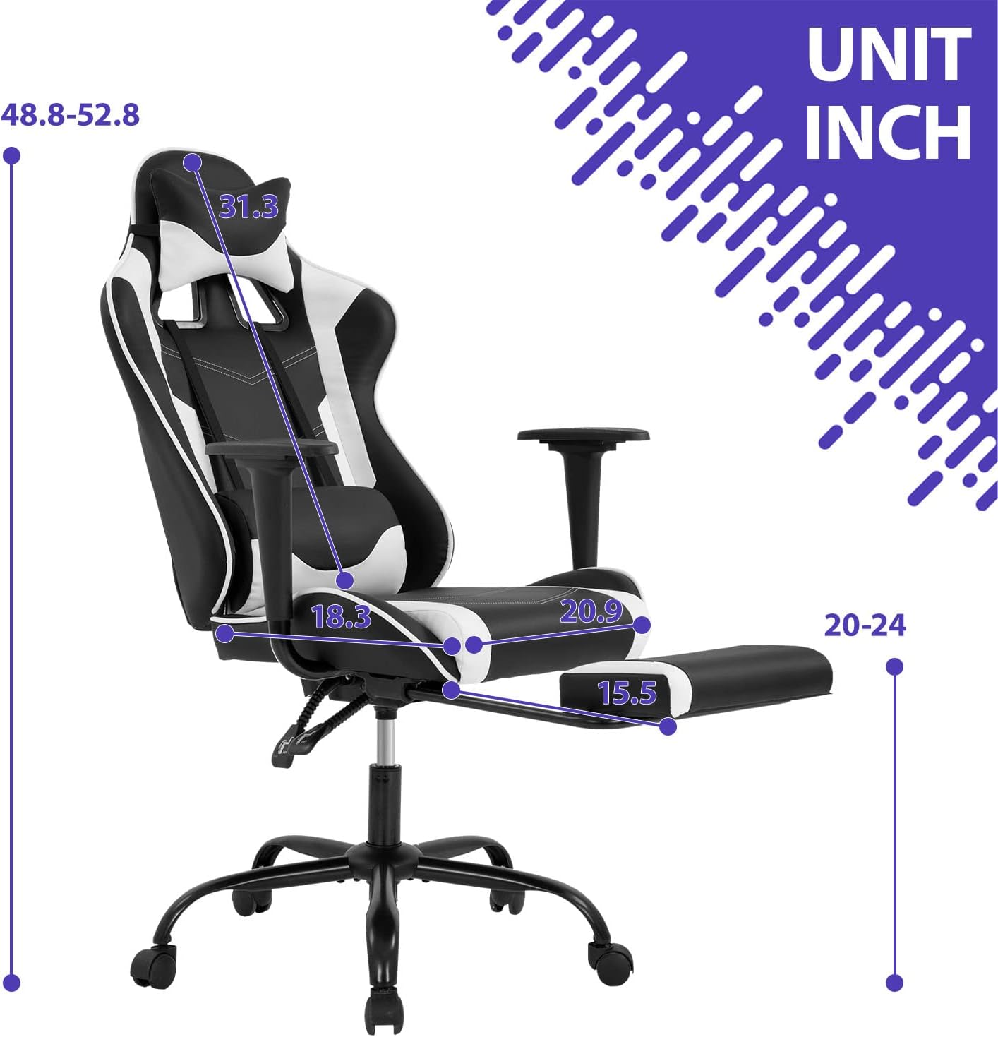 Ergonomic Gaming Chair with Fo - Home Office Chair ulasan dan harga