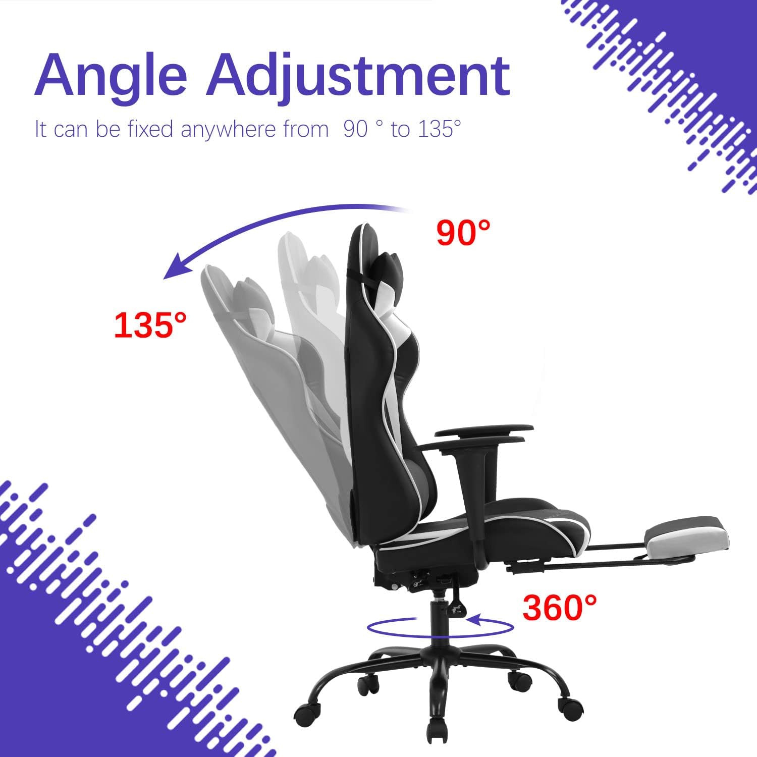 Ergonomic Gaming Chair with Fo - Home Office Chair ulasan dan harga
