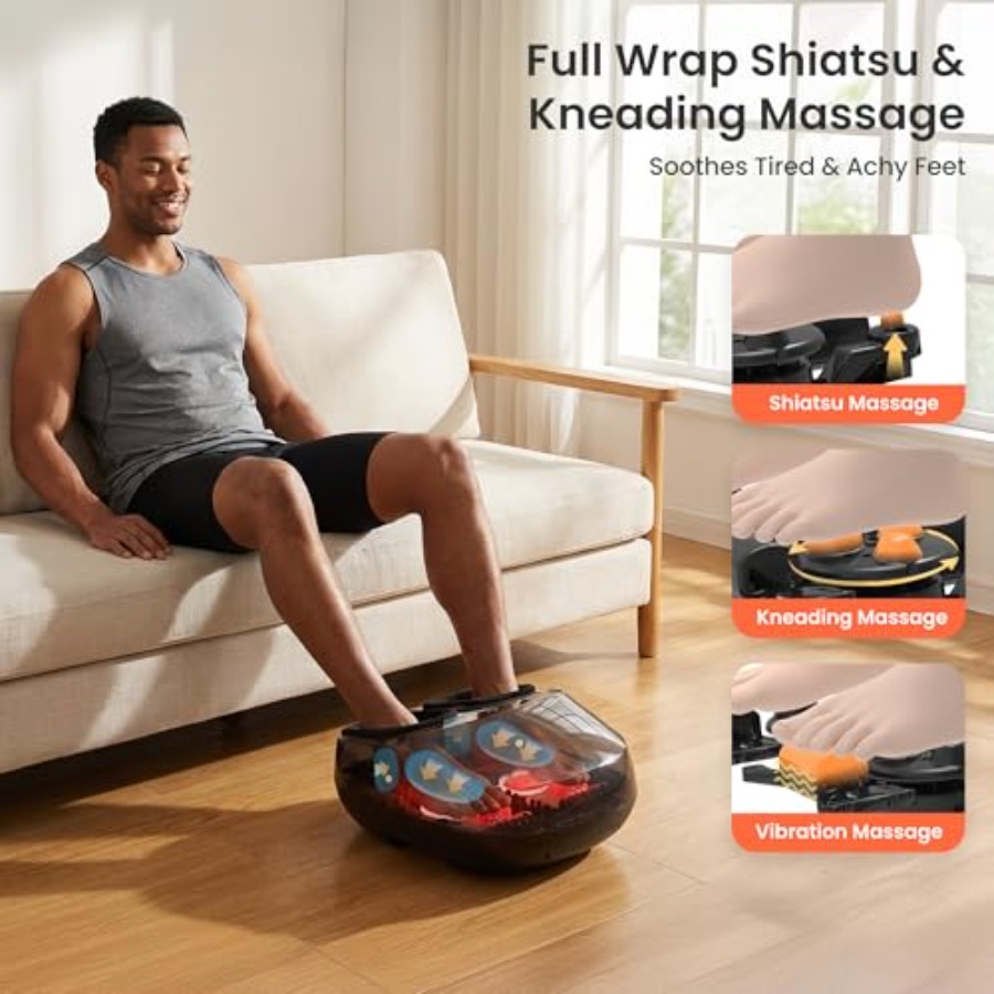 Shiatsu Foot Massager with Hea - Home Office Alternative ulasan dan harga