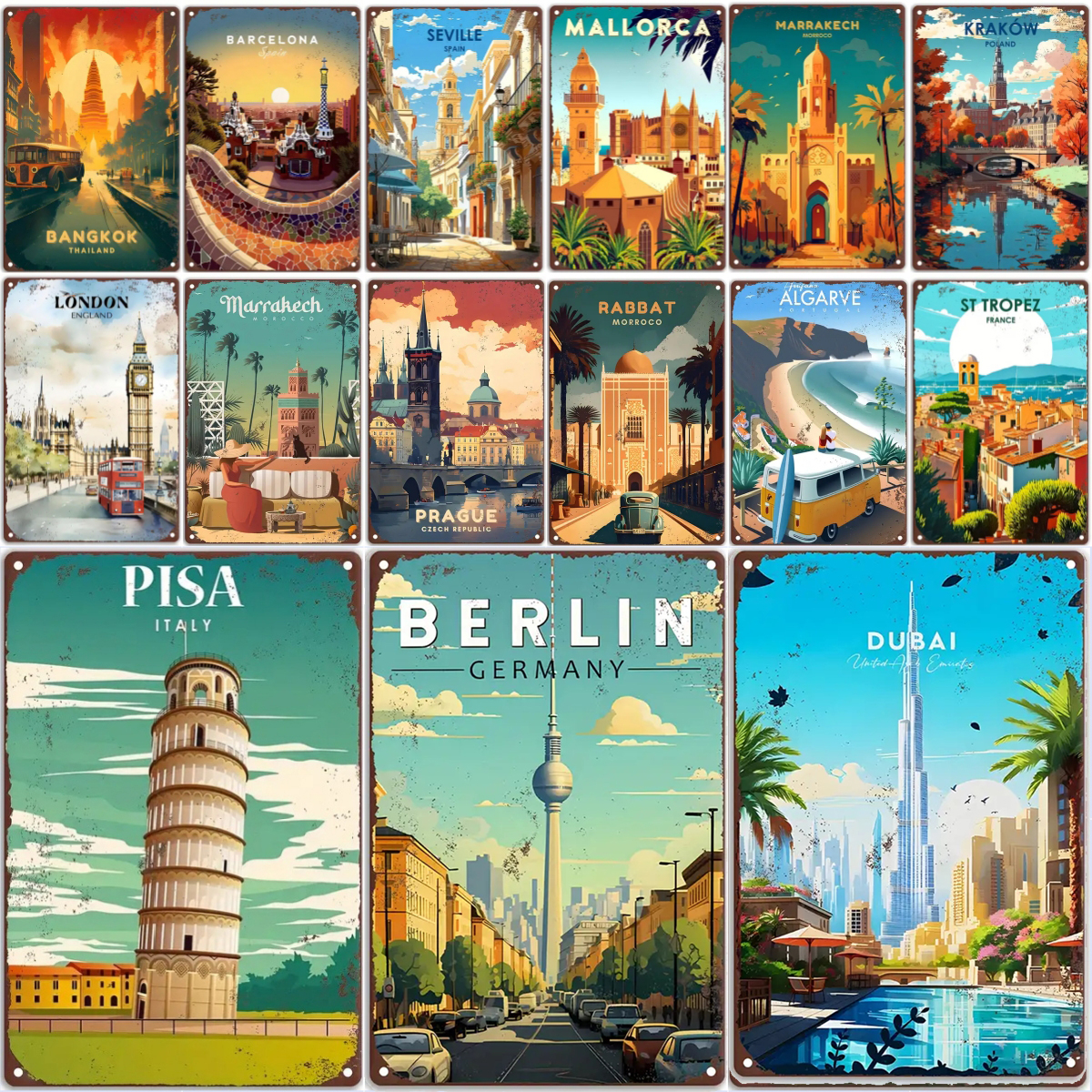 Vintage Travel Round The World - Home Office Dubai ulasan dan harga