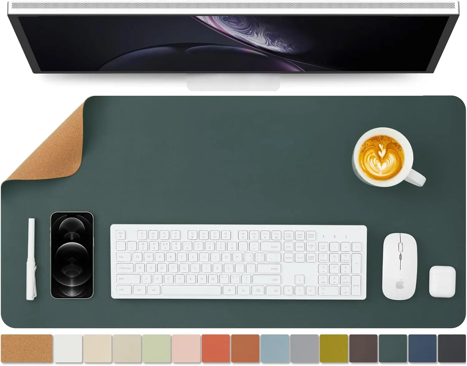 Cork Desk Mat Dual-Sided Desk  - Desk Mat Leather ulasan dan harga