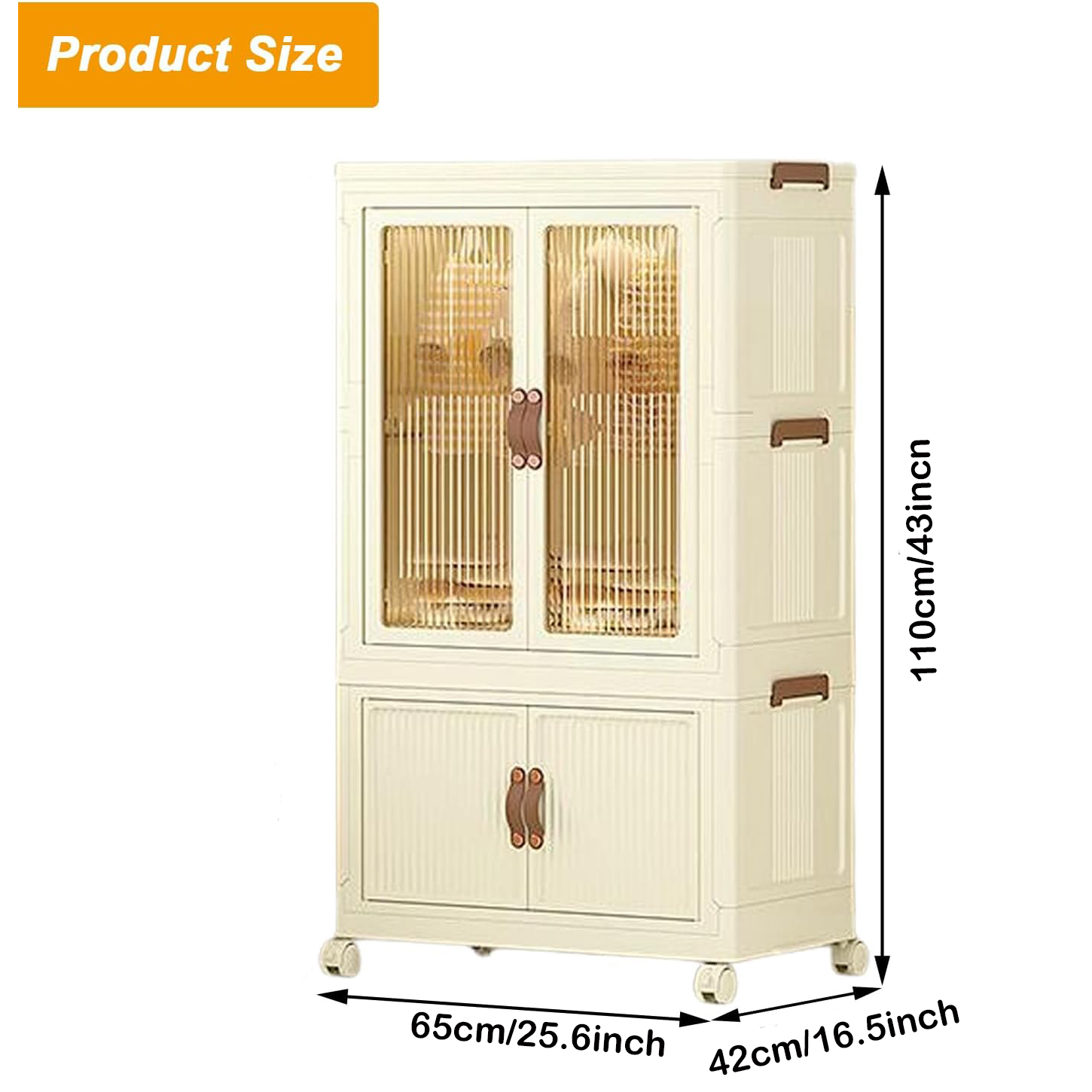 Foldable Wardrobe Cabinet with - Home Office Minimalist ulasan dan harga