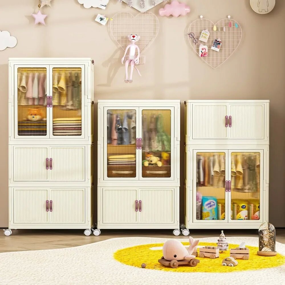 Foldable Wardrobe Cabinet with - Home Office Minimalist ulasan dan harga