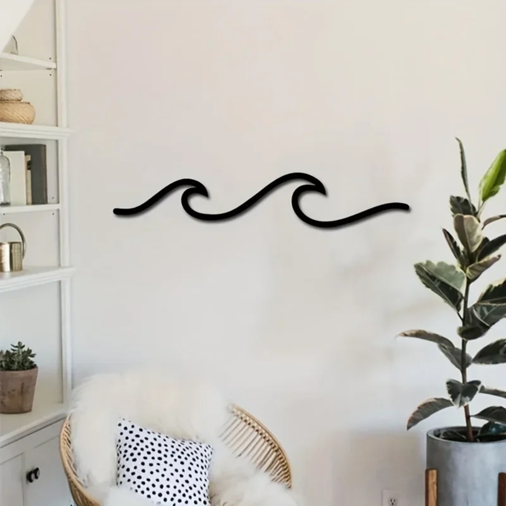 HelloYoung Metal Wave Wall Art - Home Office Minimalist ulasan dan harga