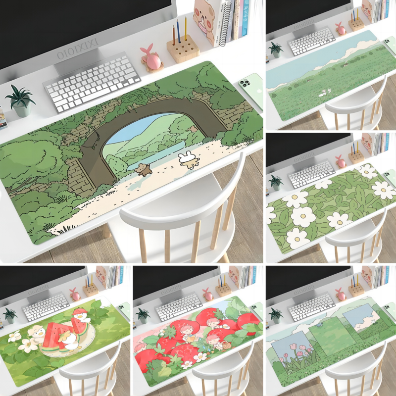 Cute Rabbit Green Mouse Pad La - Home Office Immigration ulasan dan harga