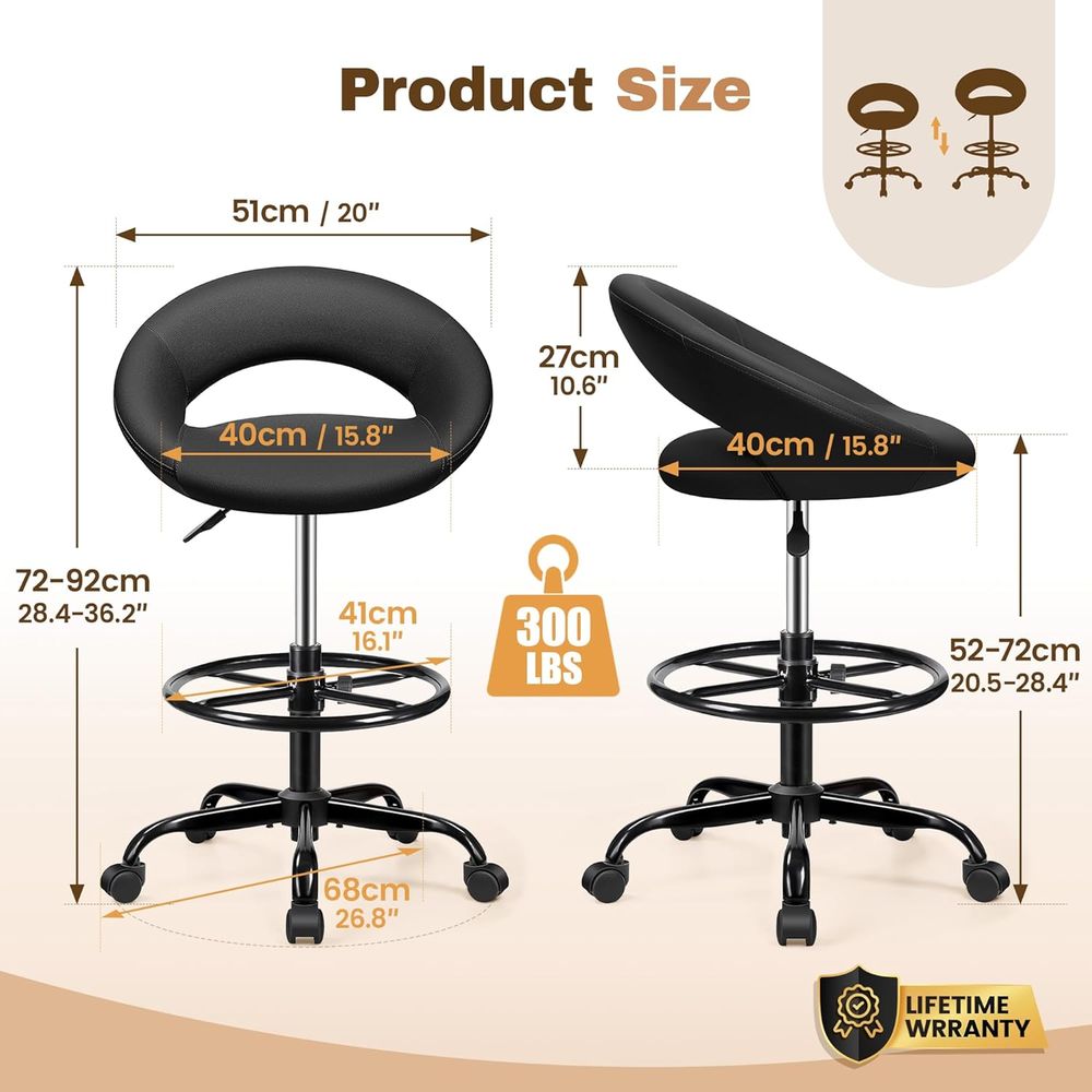 Adjustable Swivel Bar Stools w - Home Office Chair ulasan dan harga