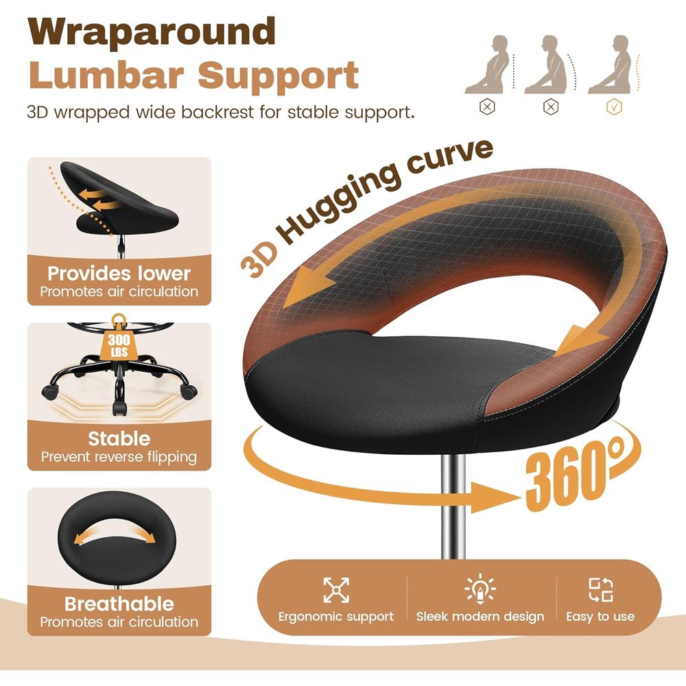 Adjustable Swivel Bar Stools w - Home Office Chair ulasan dan harga