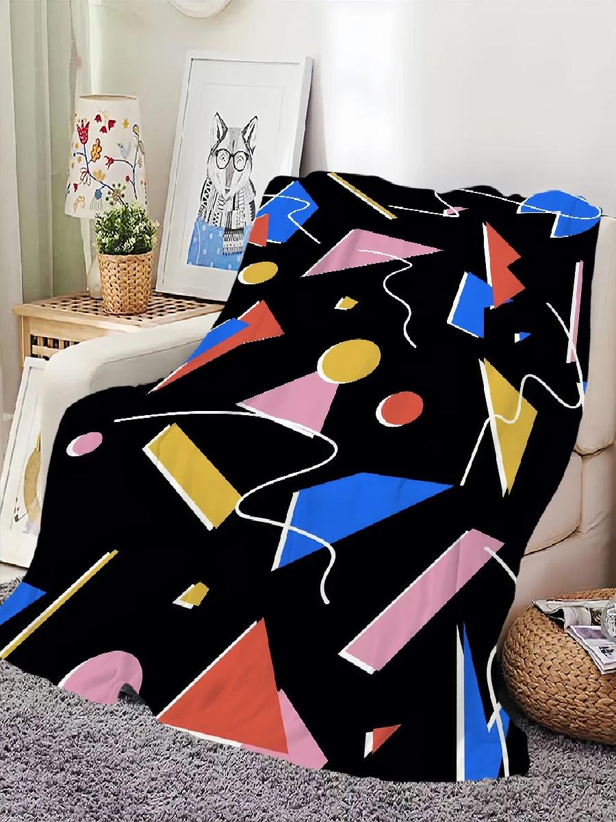 Memphis Art Throw Blanket Soft - Home Office Cozy ulasan dan harga