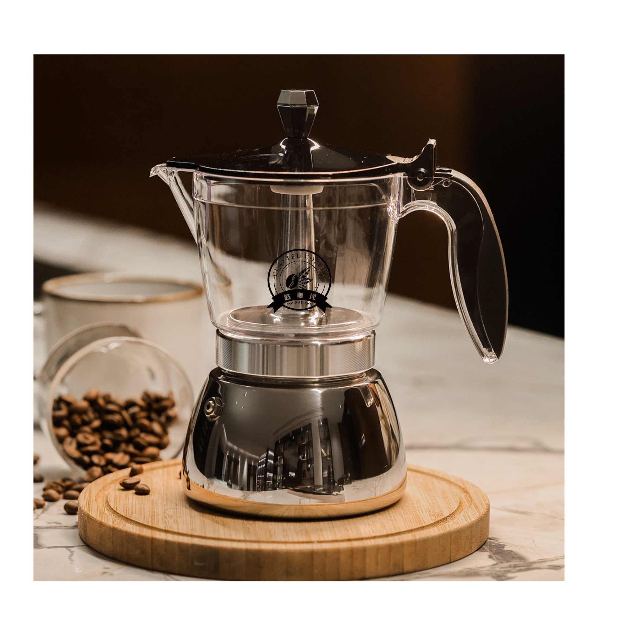 4/6 See-Through Stainless Moka - Home Office Moka ulasan dan harga
