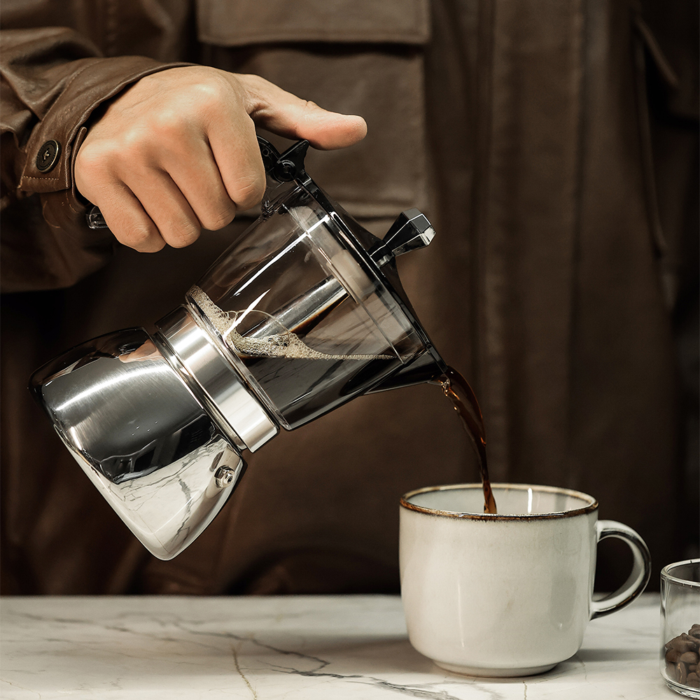 4/6 See-Through Stainless Moka - Home Office Moka ulasan dan harga