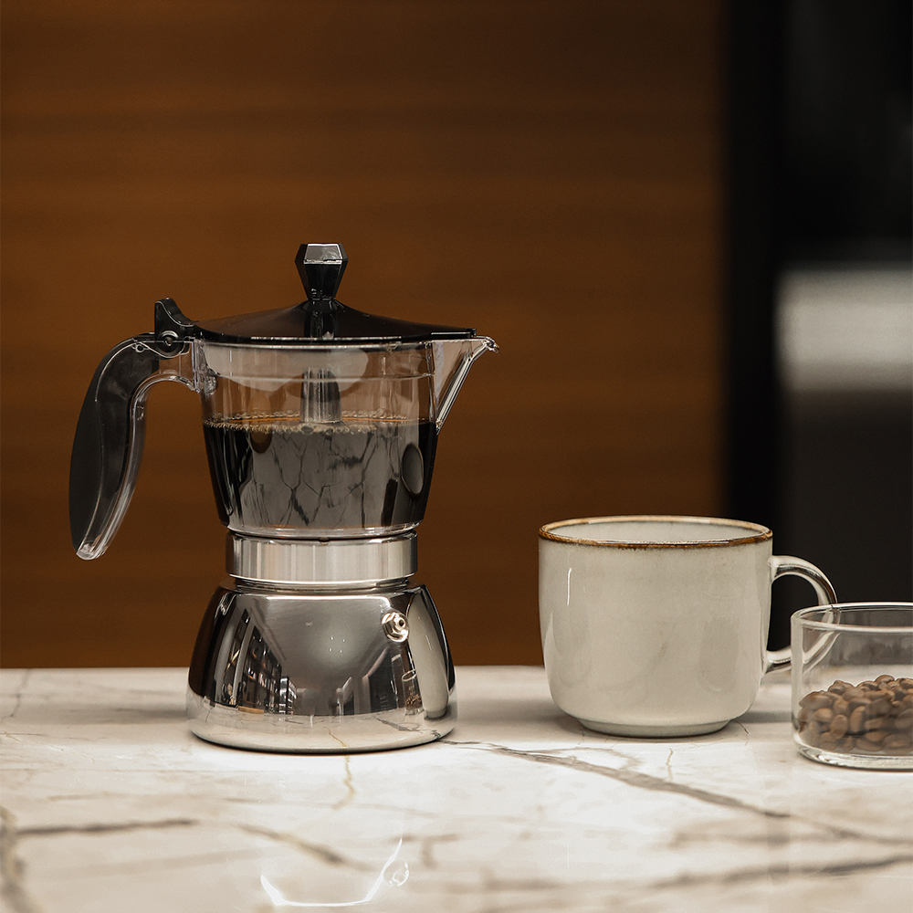 4/6 See-Through Stainless Moka - Home Office Moka ulasan dan harga