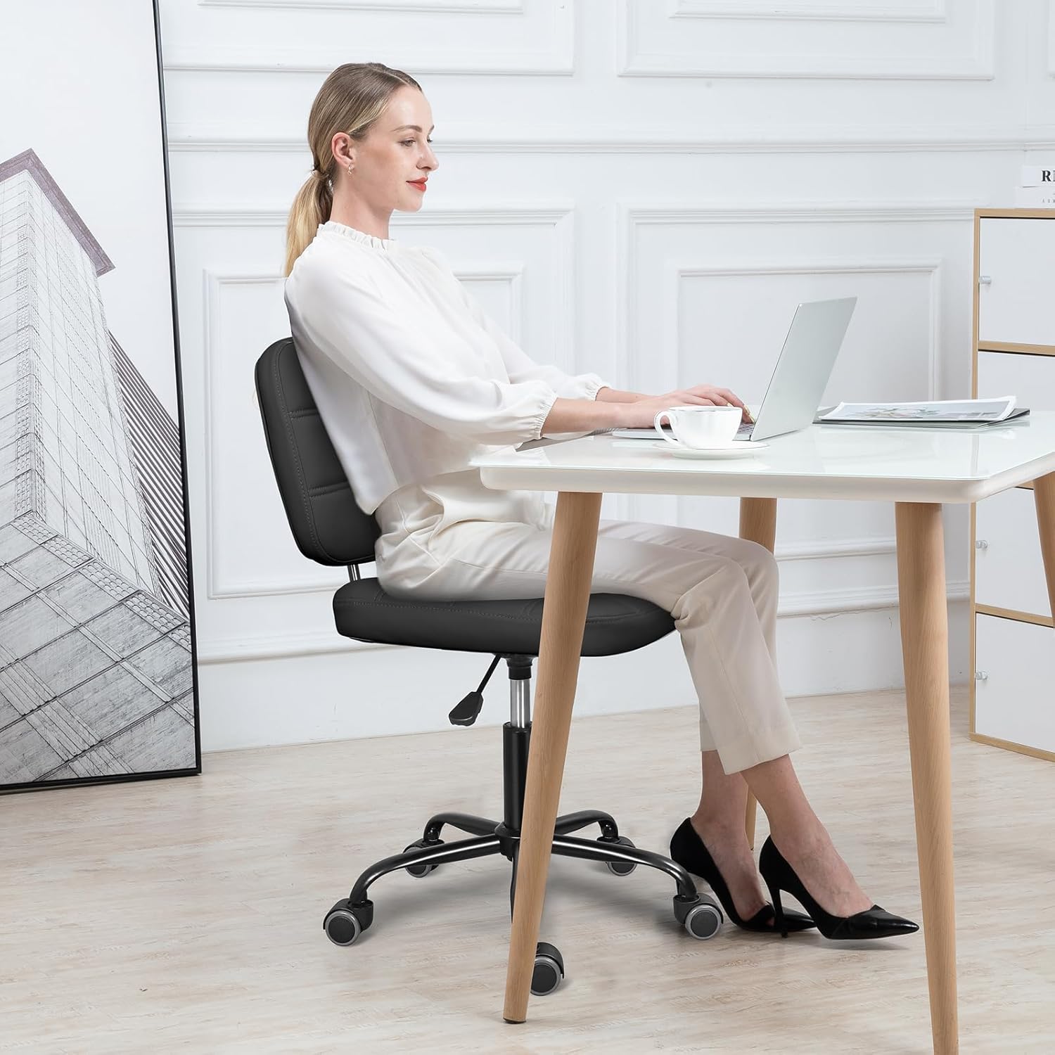 Armless Home Office Desk Chair - Home Office Chair ulasan dan harga