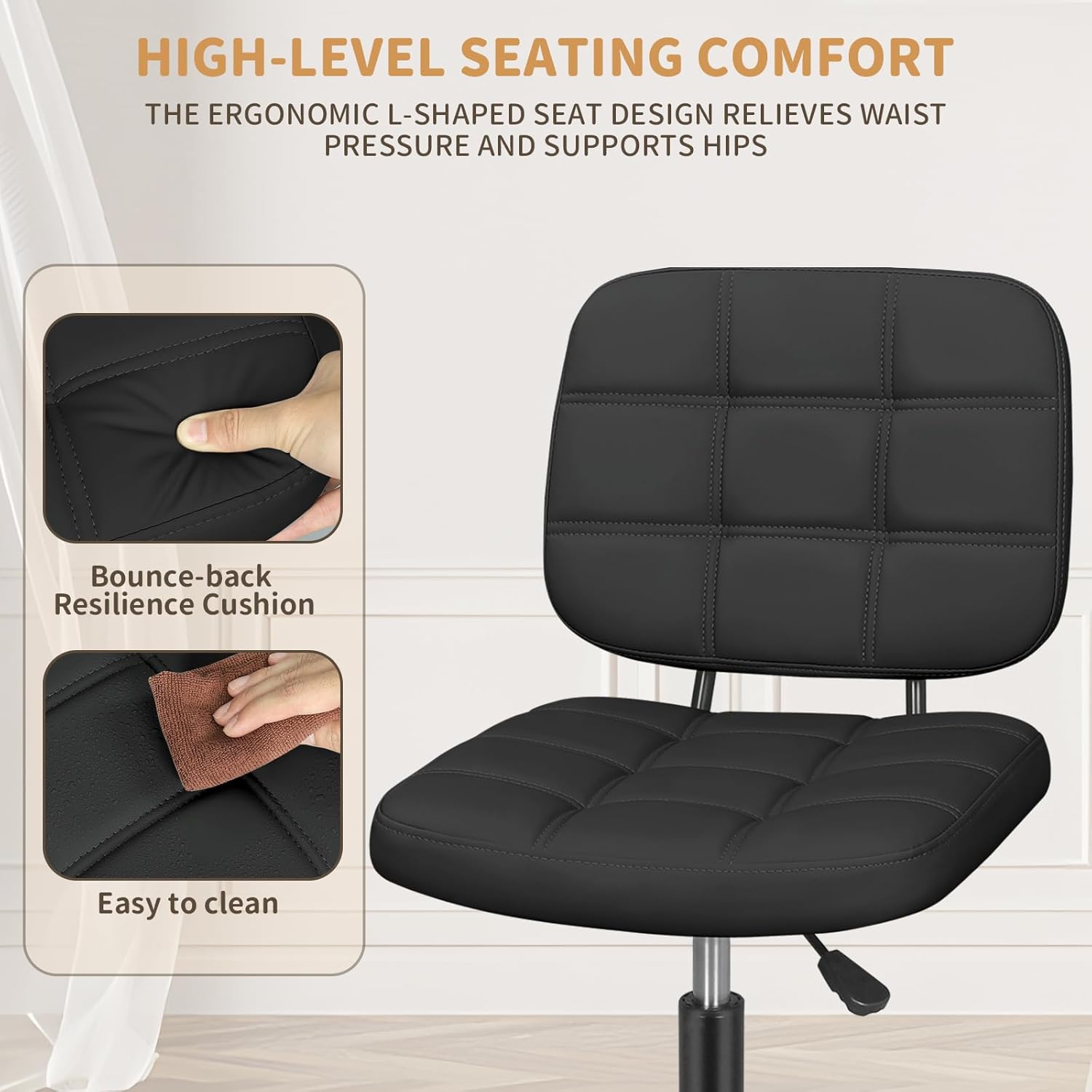 Armless Home Office Desk Chair - Home Office Chair ulasan dan harga