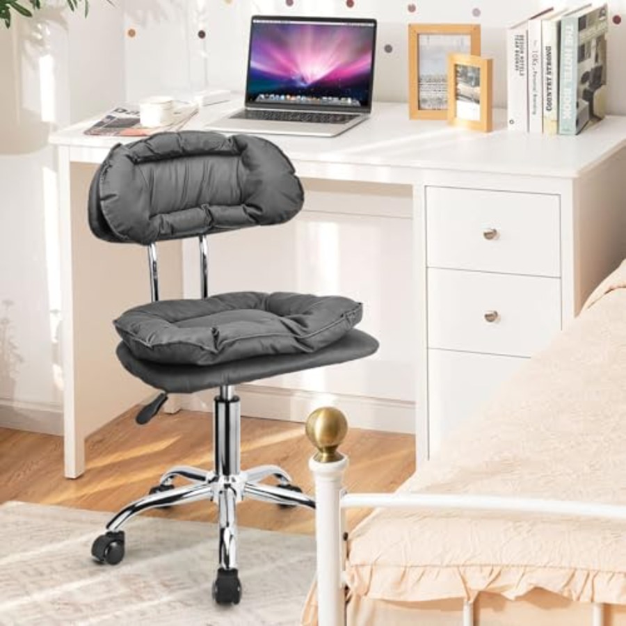 Rolling Stool Backrest Thick S - Home Office Chair ulasan dan harga