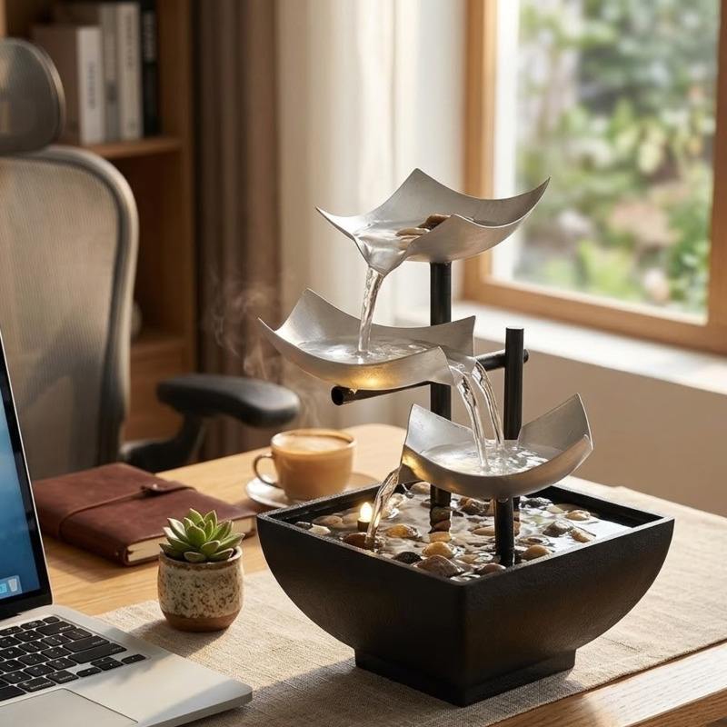 Tabletop Water Fountain Orname - Home Office Cozy ulasan dan harga