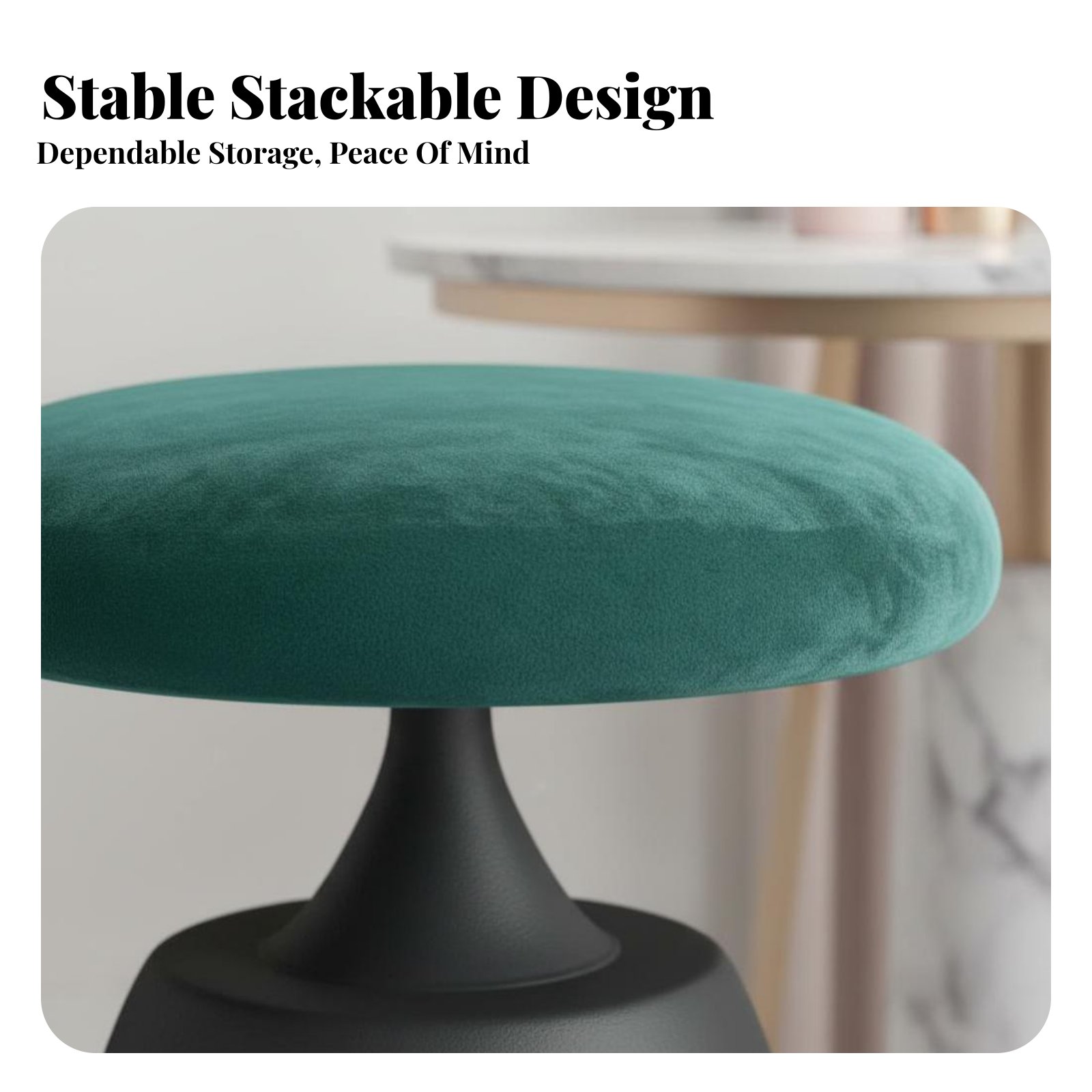 Round Upholstered Pouf Light L - Home Office Minimalist ulasan dan harga